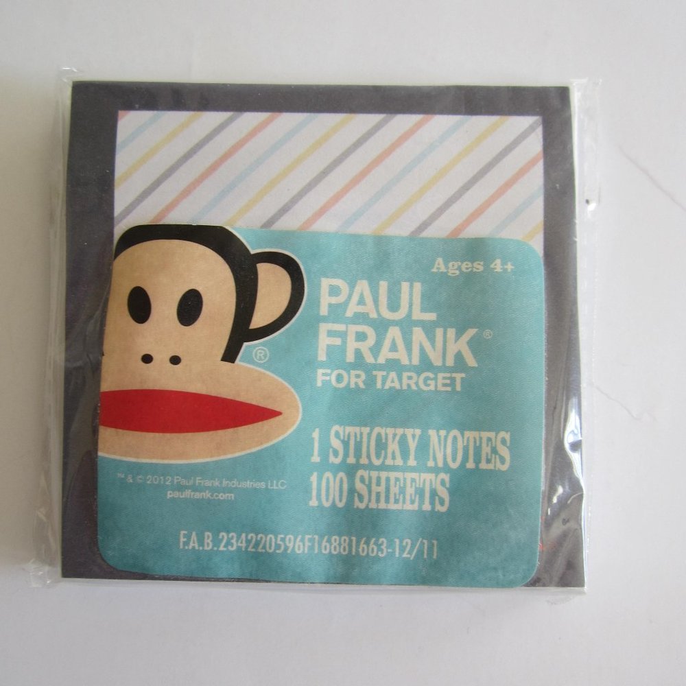 Paul Frank Sticky Notes 100 Sheets